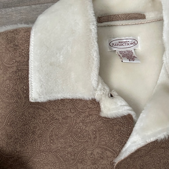 Vintage Northern Reflections Paisley Print Shearling Style Coat - Picture 4 of 5